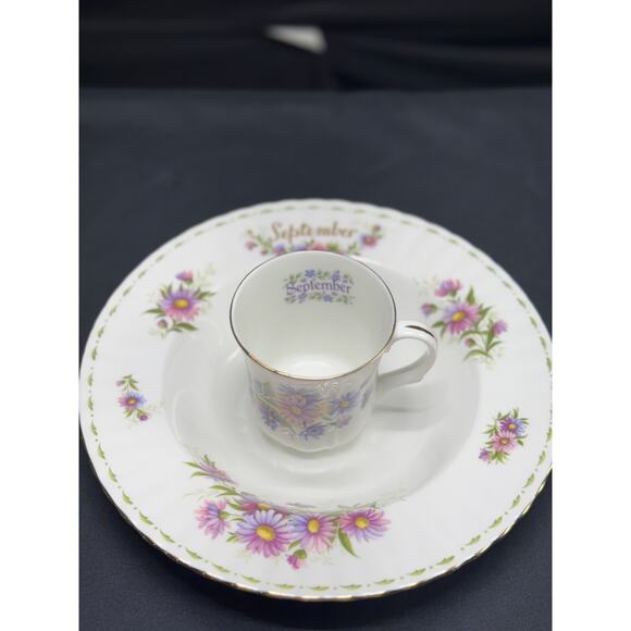 Royal Albert Bone China September Bowl & Duchess September Teacup – Daisies - Picture 1 of 15